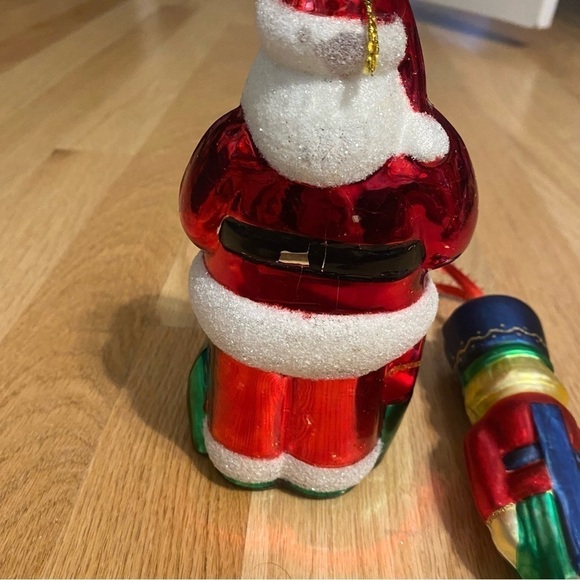 European Blown Glass Christmas Ornament Bundle Santa Claus Nutcracker Soldier - Picture 5 of 6